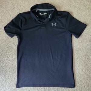 Under armour black polo dress shirt, size Youth Medium